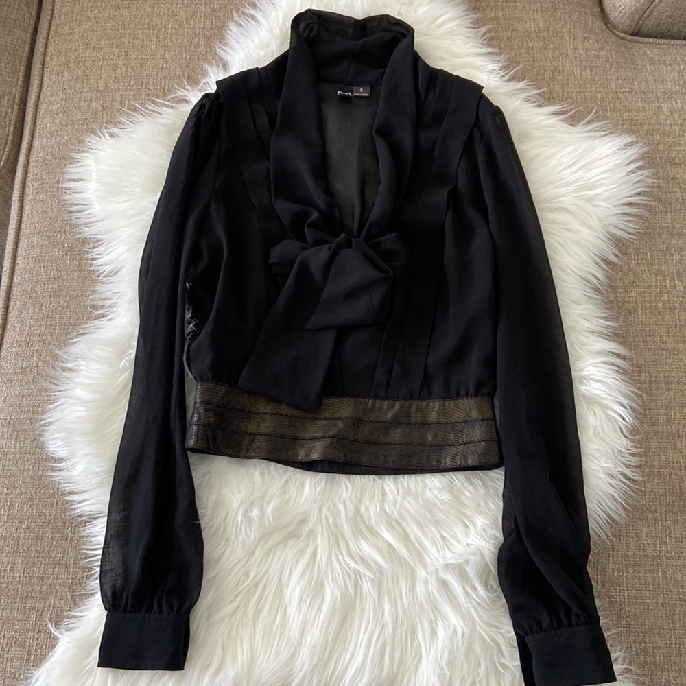 Black long sleeve blouse